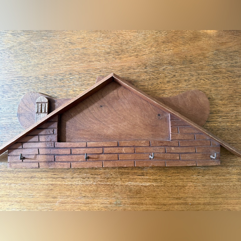 Brown Wooden Wall Hook Decor